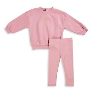 Nike Baby Girls Fleece Crew Neck Top ,  - Elemental Pink Size 12M